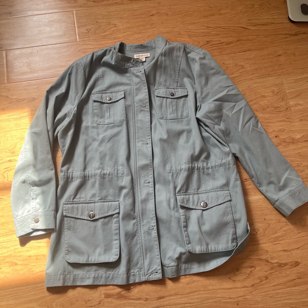 Cold water Creek  blue utility  jacket